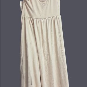 NWT- ‘A New Day’ Midi Ballet Dress Scoop Neck Stretch Cream Large NEW